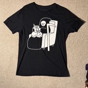 Grim Reaper w/Cat T-shirt Size M